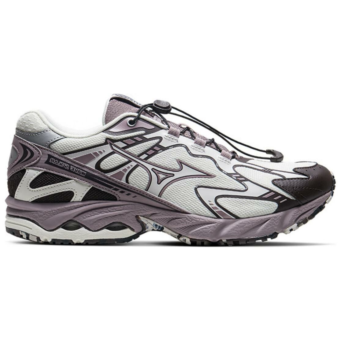 【代購】Mizuno Wave Solar V2 Wear-Resistant Low-Top Casual Running Shoes Unisex White Purple