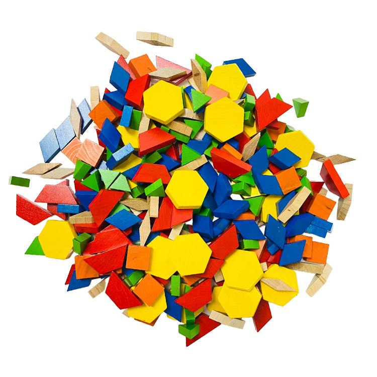 原木磁性萬花積木（六型六色）-魔術師系列-250片積木(無磁性)