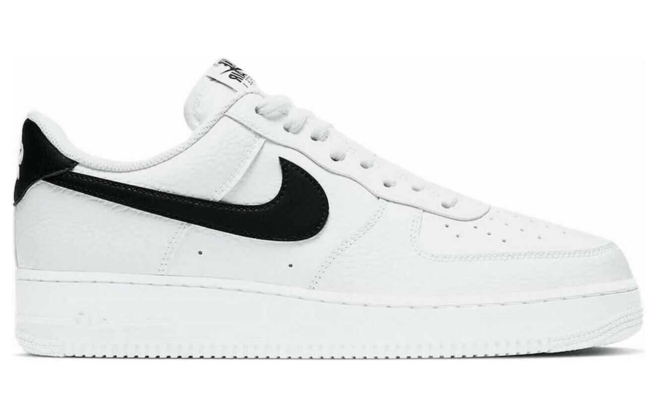 【代購】Nike Air Force 1 Low '07 White Black Pebbled Leather