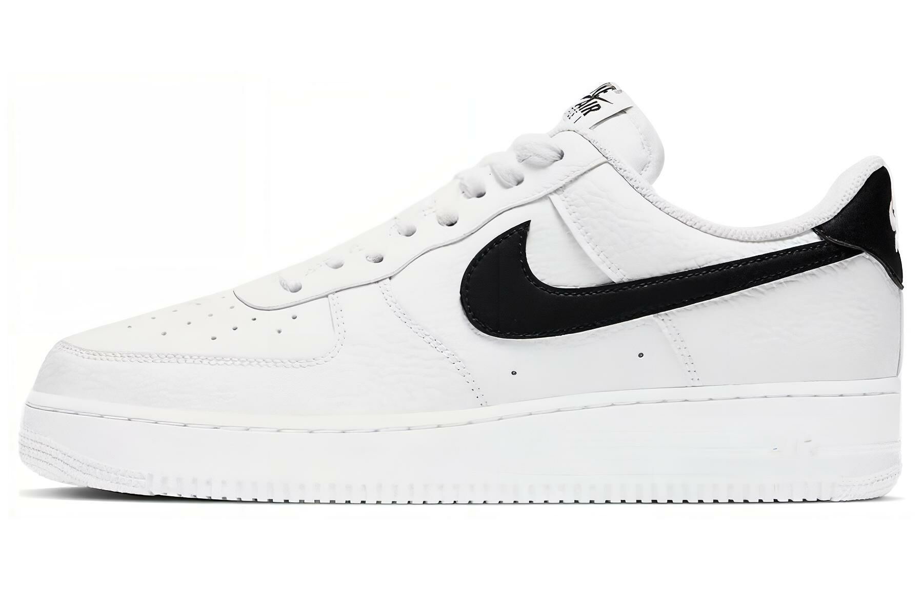 【代購】Nike Air Force 1 Low '07 White Black Pebbled Leather