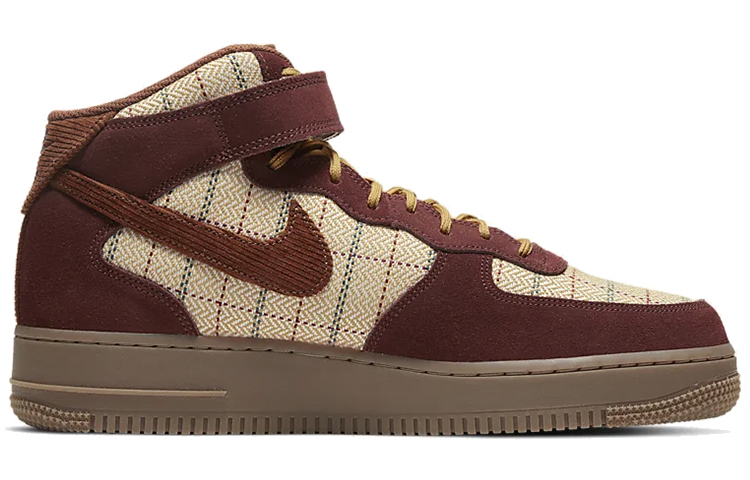 【代購】Nike Air Force 1 Mid Plaid Brown
