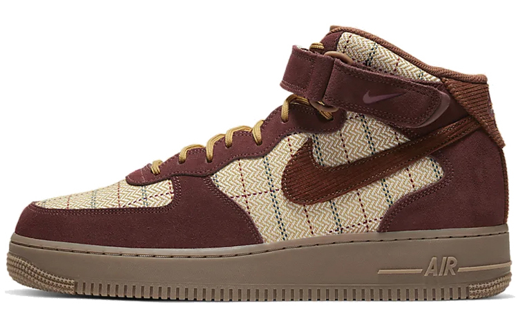 【代購】Nike Air Force 1 Mid Plaid Brown