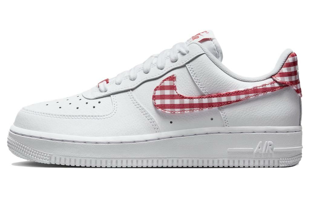 【代購】Nike Air Force 1 Low '07 Essential White Mystic Red Gingham Women's