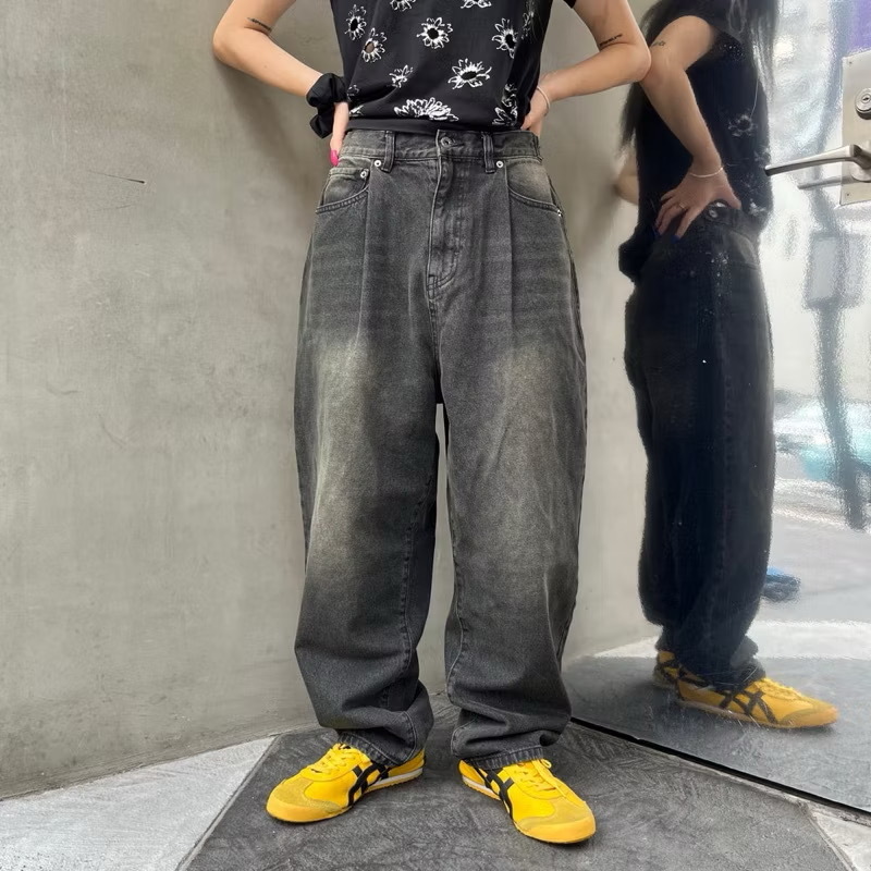 パンツ 9090 King Logo Wide Tuck Denim King Logo Wide Tuck Denim Pants – YZ