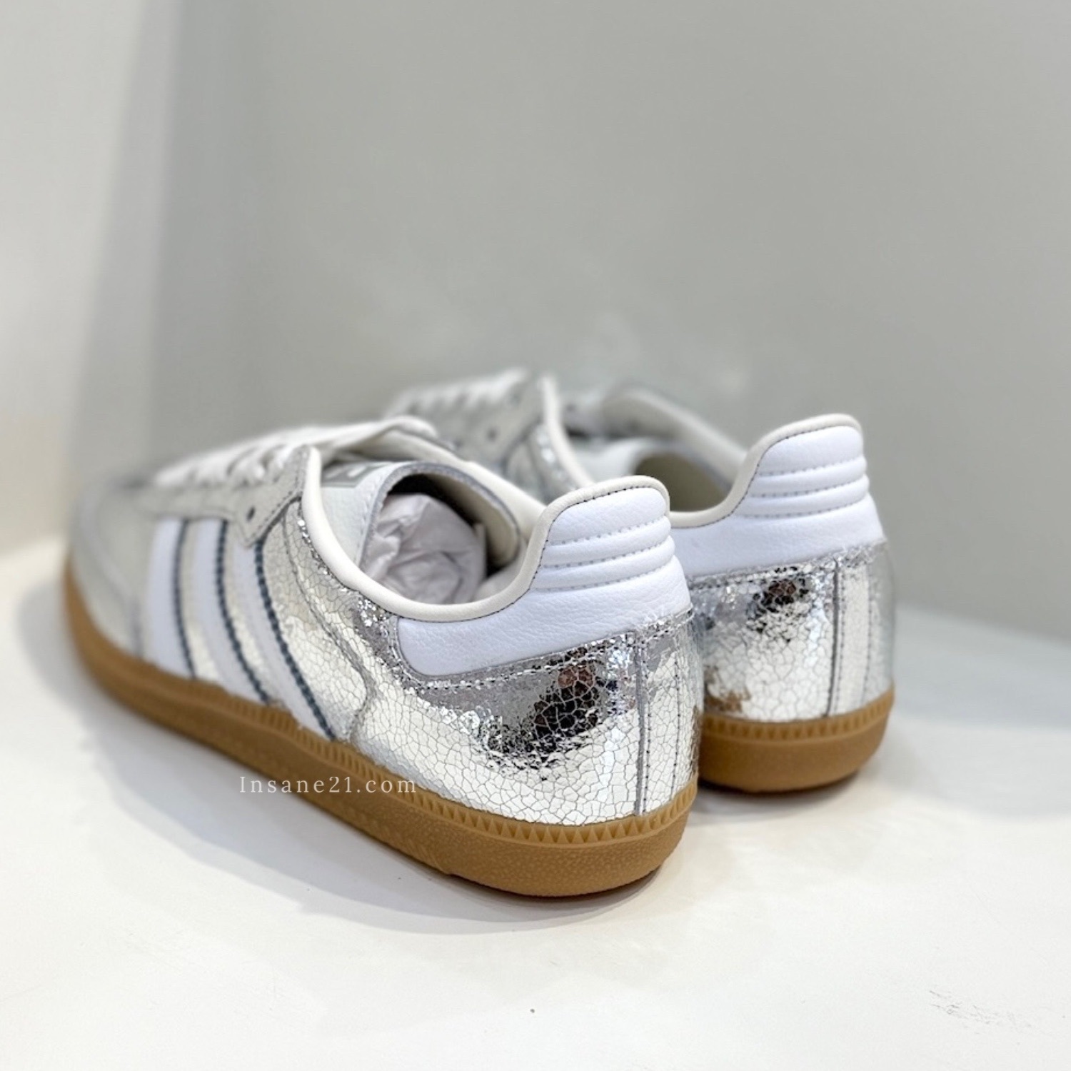 ADIDAS SAMBA OG 爆裂銀 銀白 復古 休閒鞋 裂紋皮革 森巴 男女 JR0035