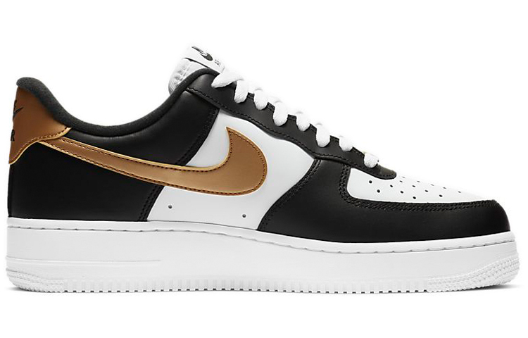 【代購】Nike Air Force 1 Low Black White Metallic Gold