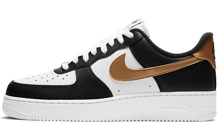 【代購】Nike Air Force 1 Low Black White Metallic Gold