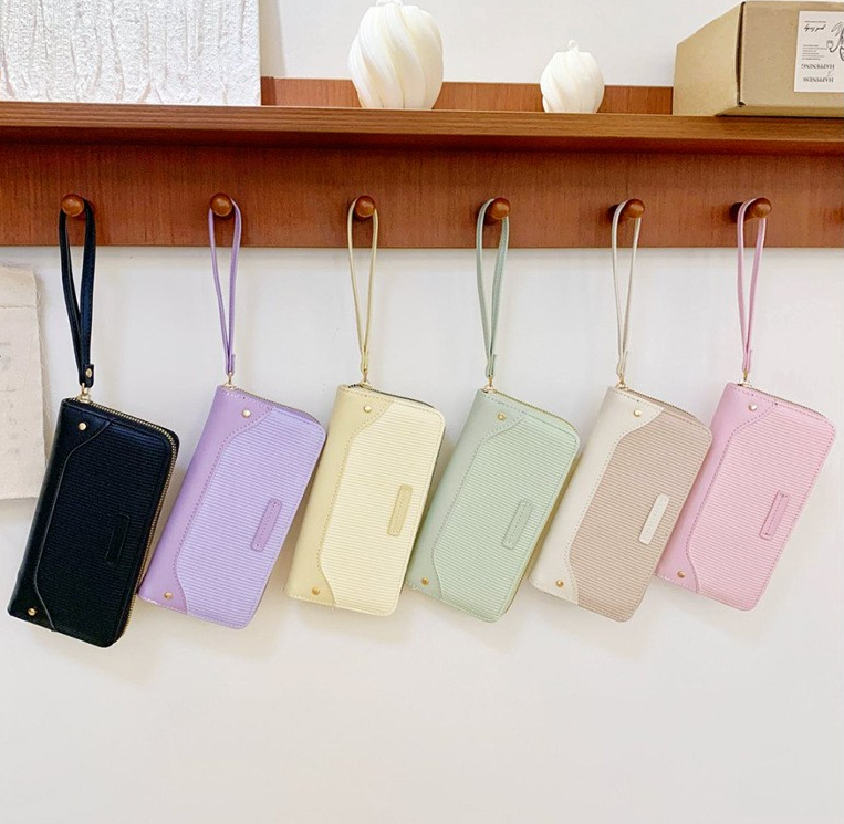 Spring Macaron Long Clutch Wallet