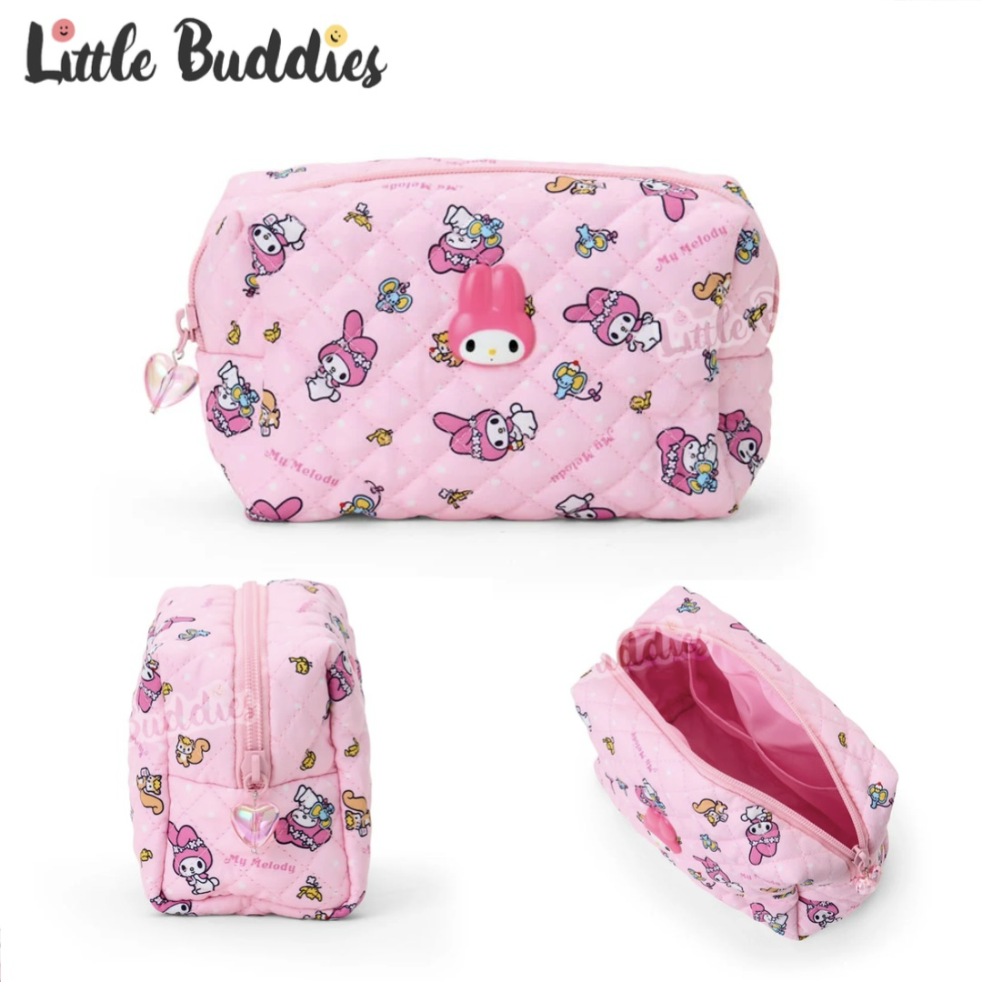 日本 Sanrio 懷舊布藝車線系列 化妝袋 筆袋