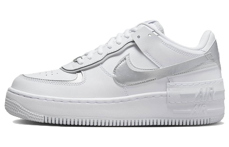 【代購】Nike Air Force 1 Low Shadow White Pure Platinum Metallic Silver Women's