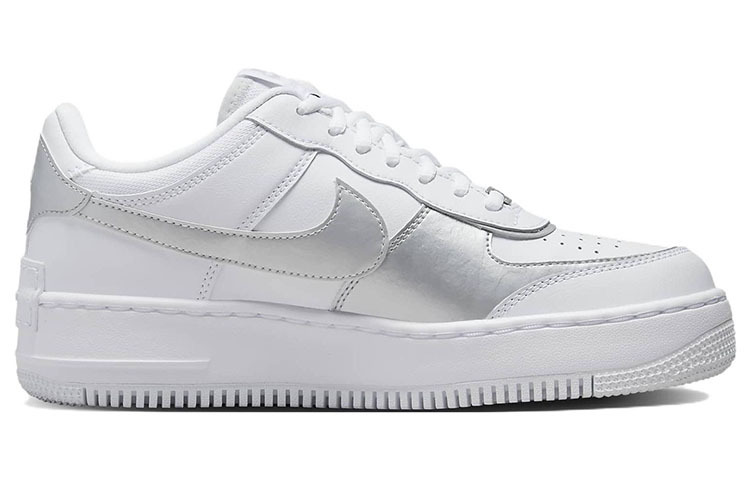 【代購】Nike Air Force 1 Low Shadow White Pure Platinum Metallic Silver Women's