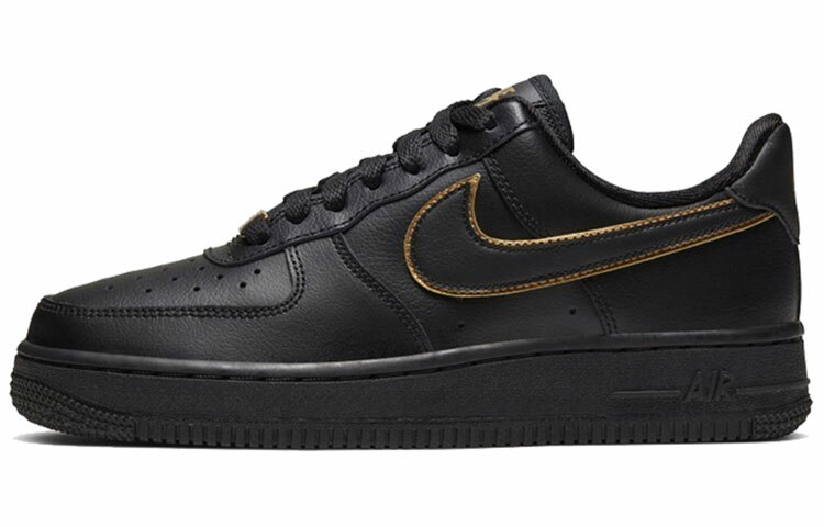 【代購】Nike Air Force 1 Low Black Gold Swoosh Women's