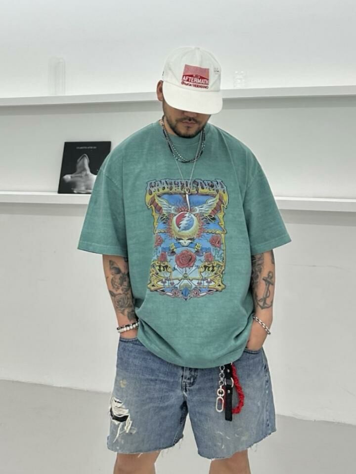 洗水英文字圖案短袖Tee 40324-018T