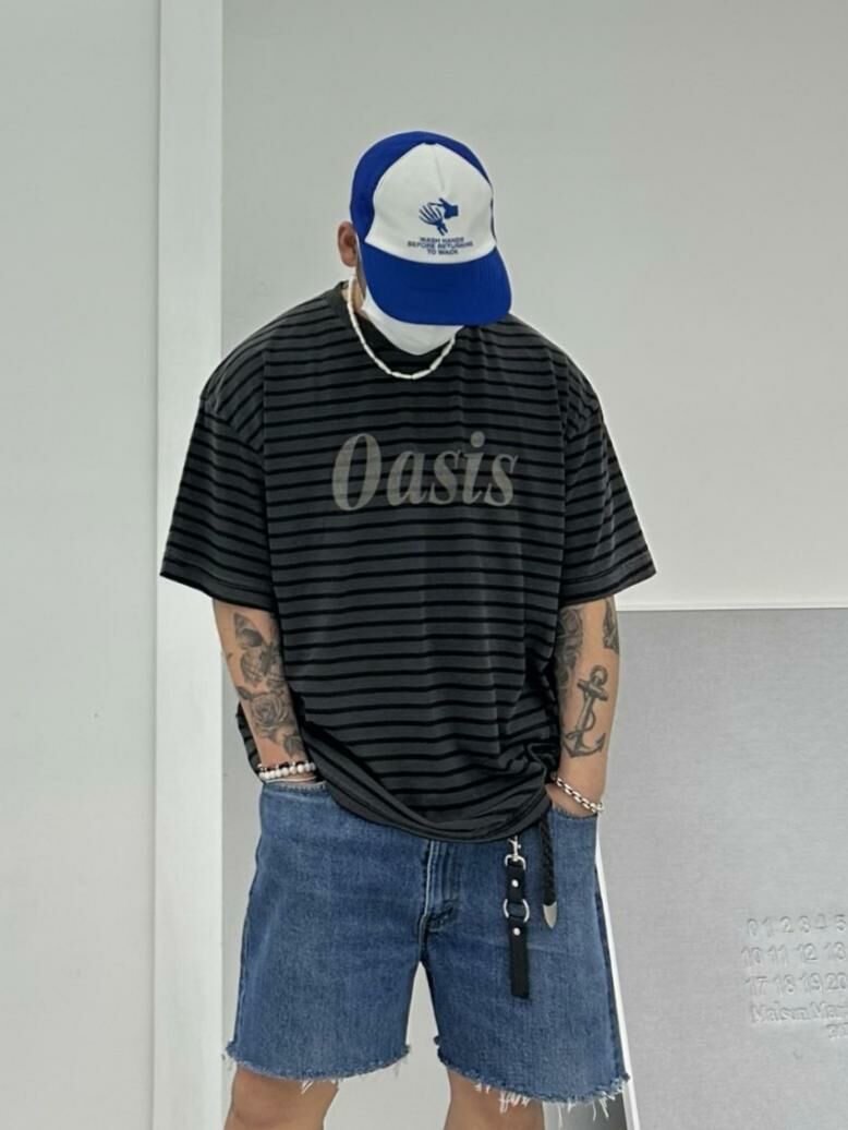 洗水橫間英文字短袖Tee 40324-019T