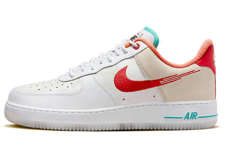 【代購】Nike Air Force 1 Low '07 Prm Just Do It White Red Teal