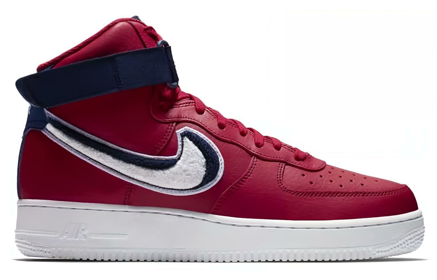 【代購】Nike Air Force 1 High 3D Chenille Swoosh Red White Blue