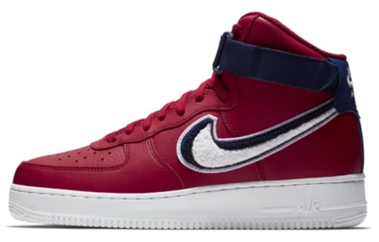 【代購】Nike Air Force 1 High 3D Chenille Swoosh Red White Blue