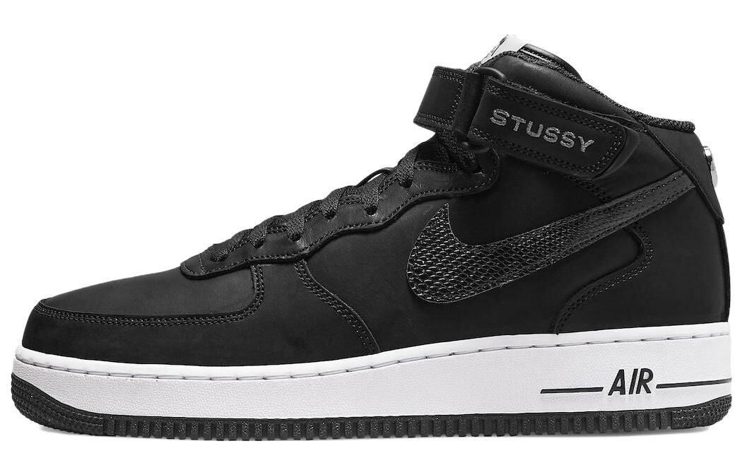 【代購】Nike Air Force 1 Mid Stussy Black White