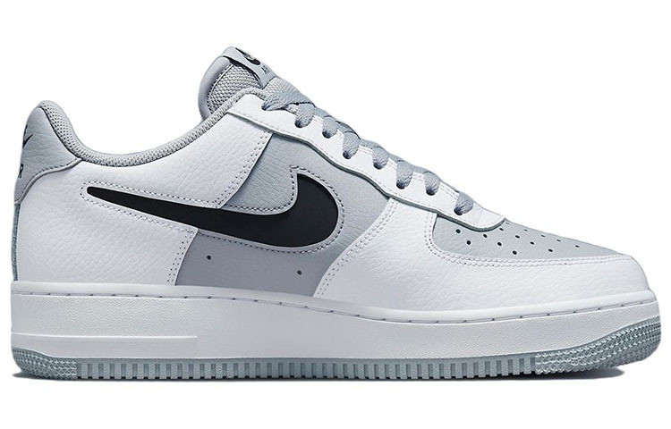 【代購】Nike Air Force 1 Low Cut Out White Grey Black Swoosh