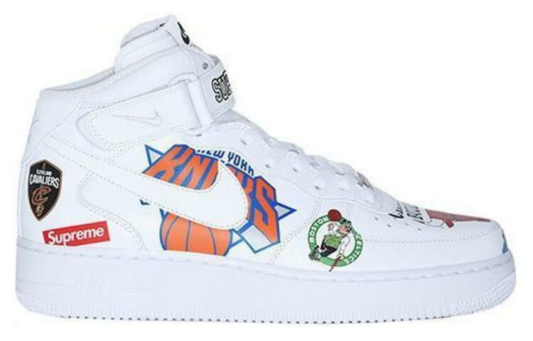 【代購】Nike Air Force 1 Mid Supreme Nba White