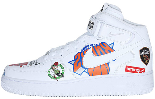 【代購】Nike Air Force 1 Mid Supreme Nba White