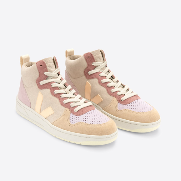 1FO0510-121 VEJA Suede Multico Peach #VQ0302897B (S-BR-E)