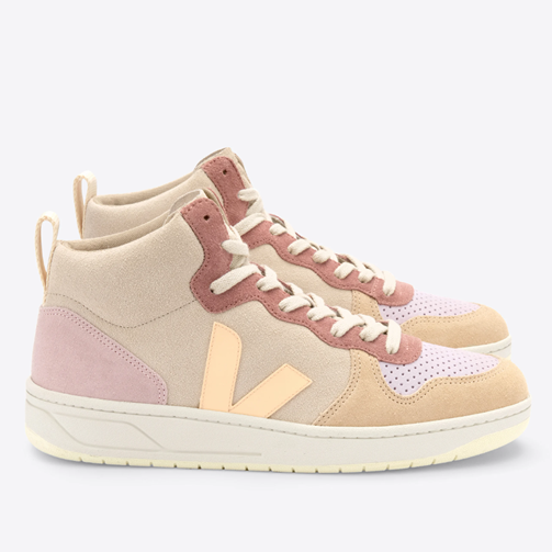 1FO0510-121 VEJA Suede Multico Peach #VQ0302897B (S-BR-E)