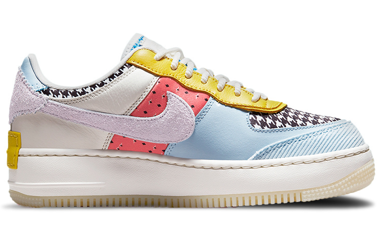 【代購】Nike Air Force 1 Low Shadow Multi Print Houndstooth Women's