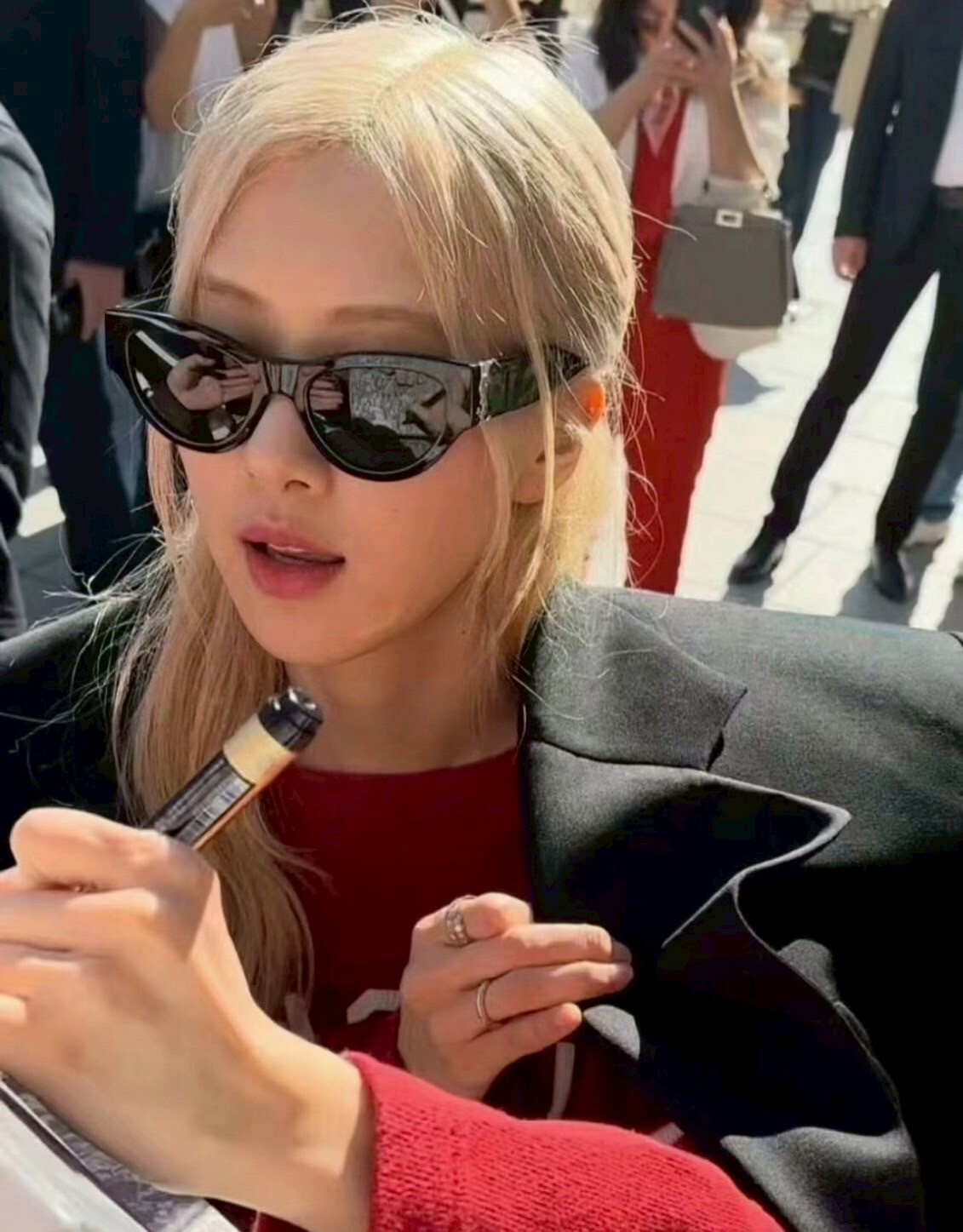 Rosé 同款 7折 SAINT LAURENT 聖羅蘭 YSL LOGO墨鏡 太陽眼鏡 金色logo