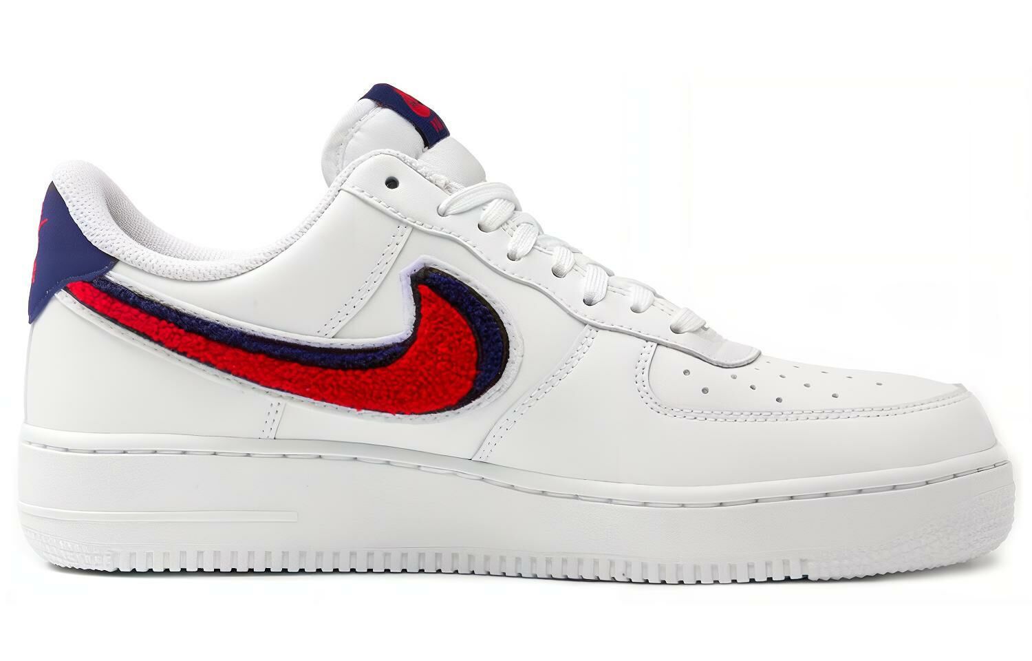 【代購】Nike Air Force 1 Low 3D Chenille Swoosh White Red Blue