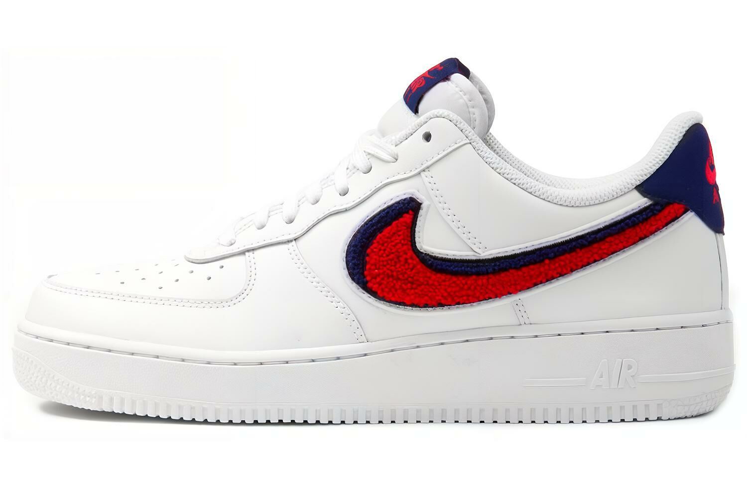【代購】Nike Air Force 1 Low 3D Chenille Swoosh White Red Blue