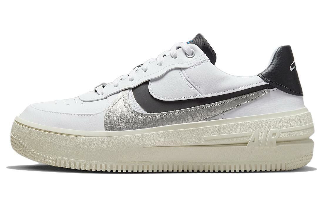【代購】Nike Air Force 1 PLT.AF.ORM White Metallic Silver Black Women's
