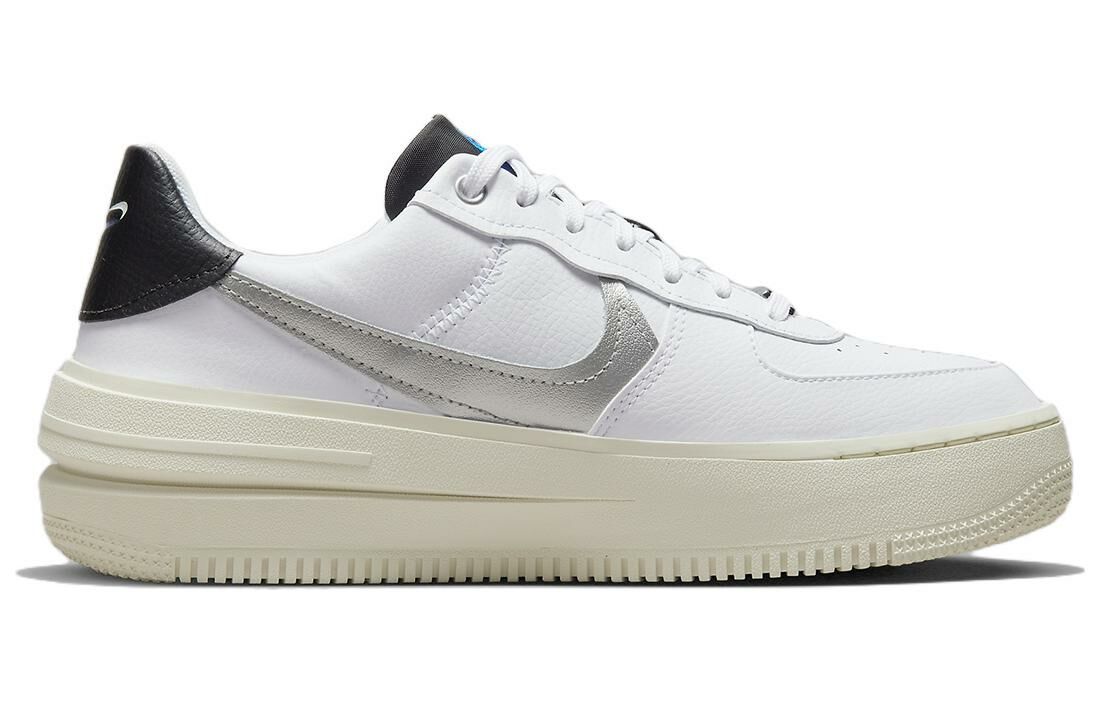 【代購】Nike Air Force 1 PLT.AF.ORM White Metallic Silver Black Women's