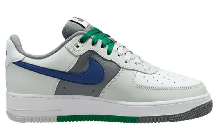【代購】Nike Air Force 1 Low '07 LV8 Split Light Silver Deep Royal Blue