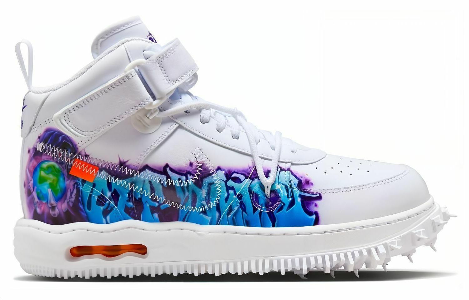 【代購】Nike Air Force 1 Mid Off-White Graffiti White