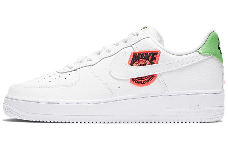 【代購】Nike Air Force 1 Low '07 Worldwide Pack Flash Crimson Green Strike Women's