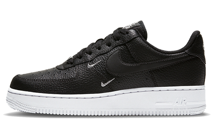 【代購】Nike Air Force 1 Low '07 Essential Black White Silver Mini Swoosh Women's