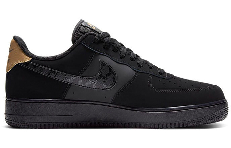 【代購】Nike Air Force 1 Low Nubuck Black Metallic Gold 2021