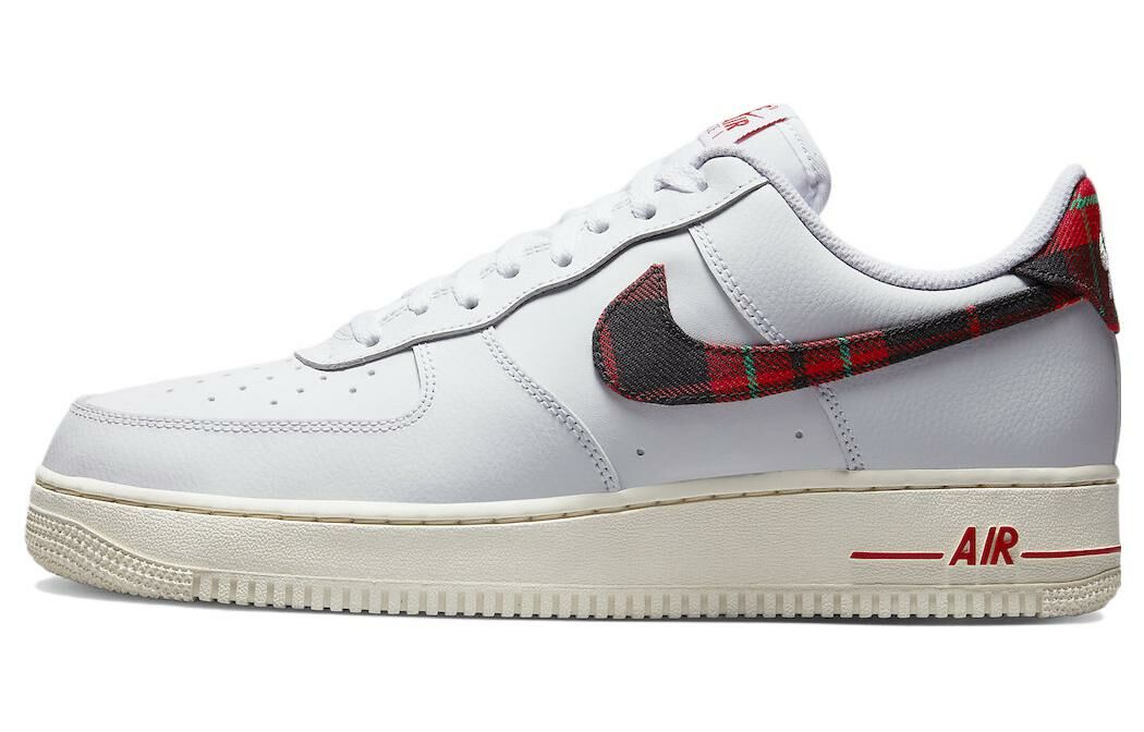 【代購】Nike Air Force 1 Low '07 LV8 Tartan Plaid White University Red
