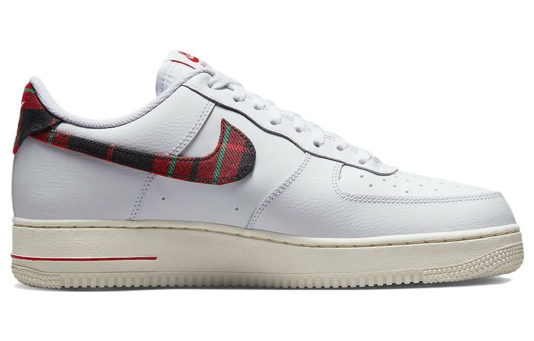 【代購】Nike Air Force 1 Low '07 LV8 Tartan Plaid White University Red