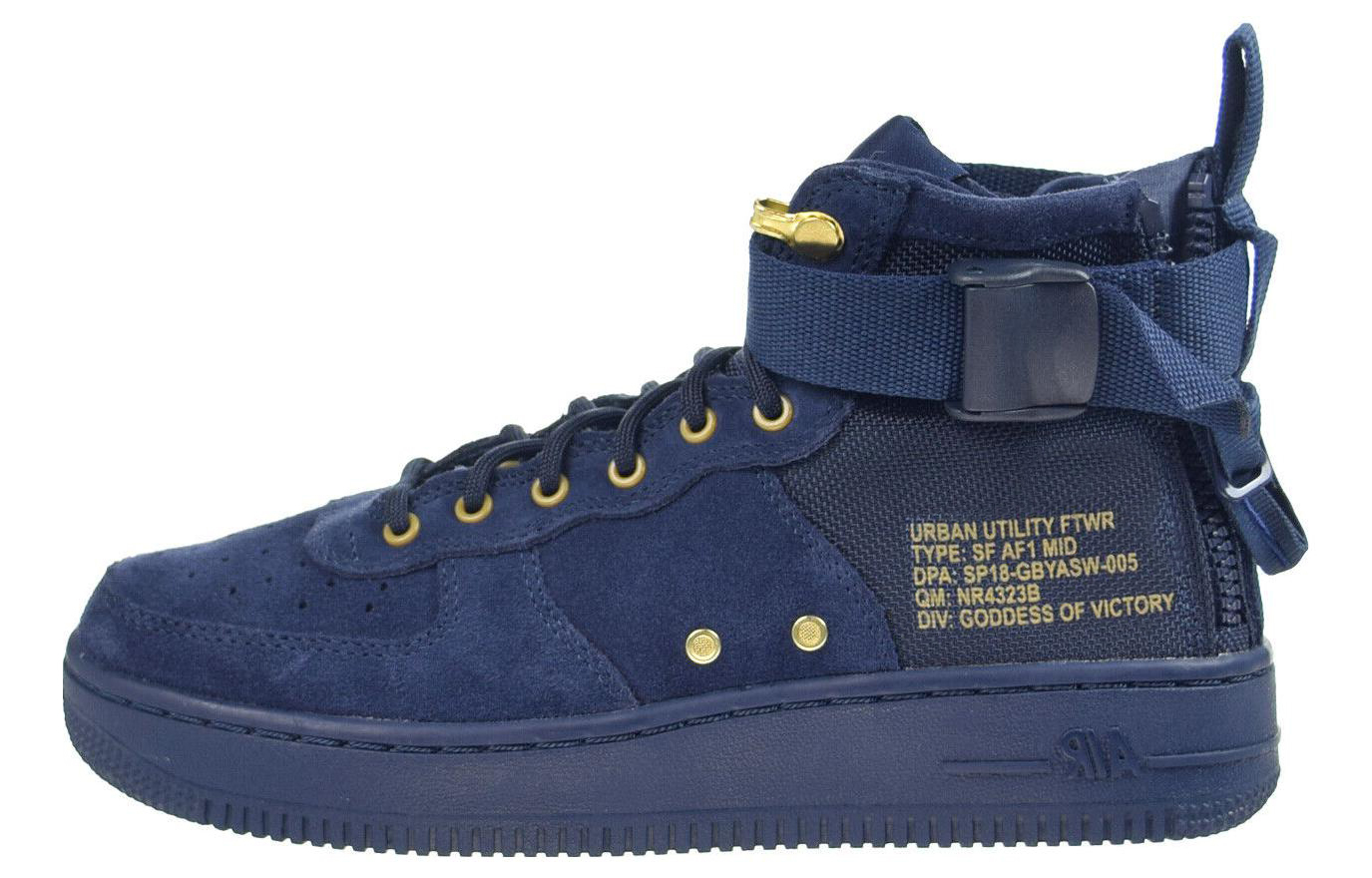 【代購】Nike SF Air Force 1 Mid Obsidian Metallic Gold