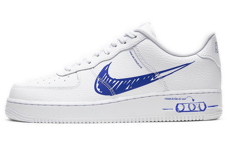 【代購】Nike Air Force 1 Low Sketch White Royal