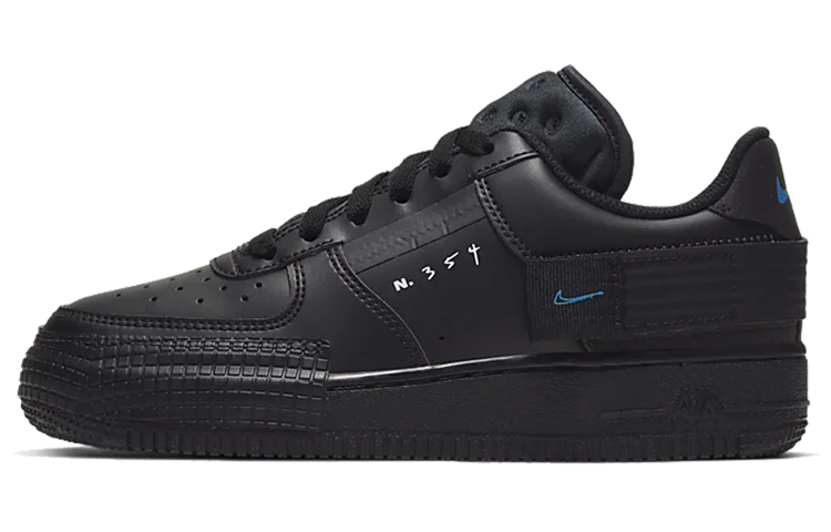 【代購】Nike Air Force 1 Low Type Black Photo Blue GS