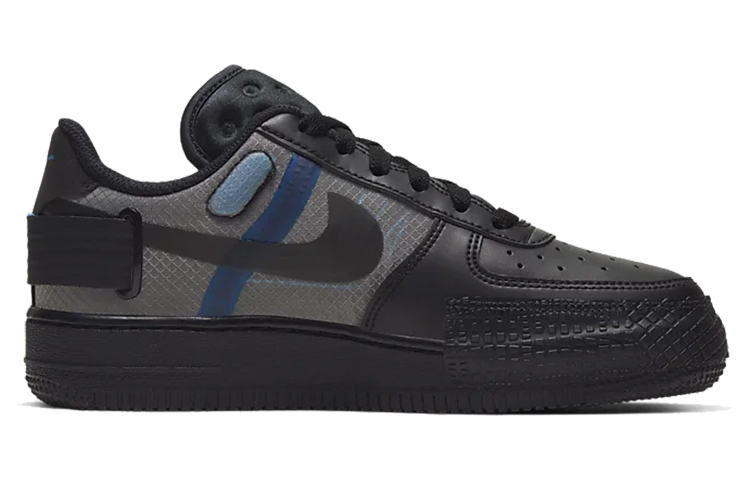 【代購】Nike Air Force 1 Low Type Black Photo Blue GS