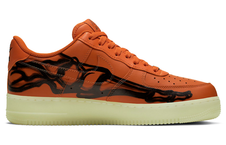【代購】Nike Air Force 1 Low Orange Skeleton Halloween 2020