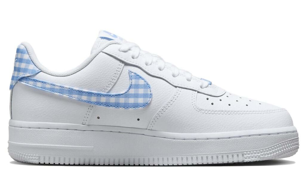 【代購】Nike Air Force 1 Low '07 Essential White University Blue Gingham Women's