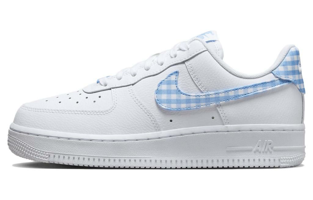 【代購】Nike Air Force 1 Low '07 Essential White University Blue Gingham Women's