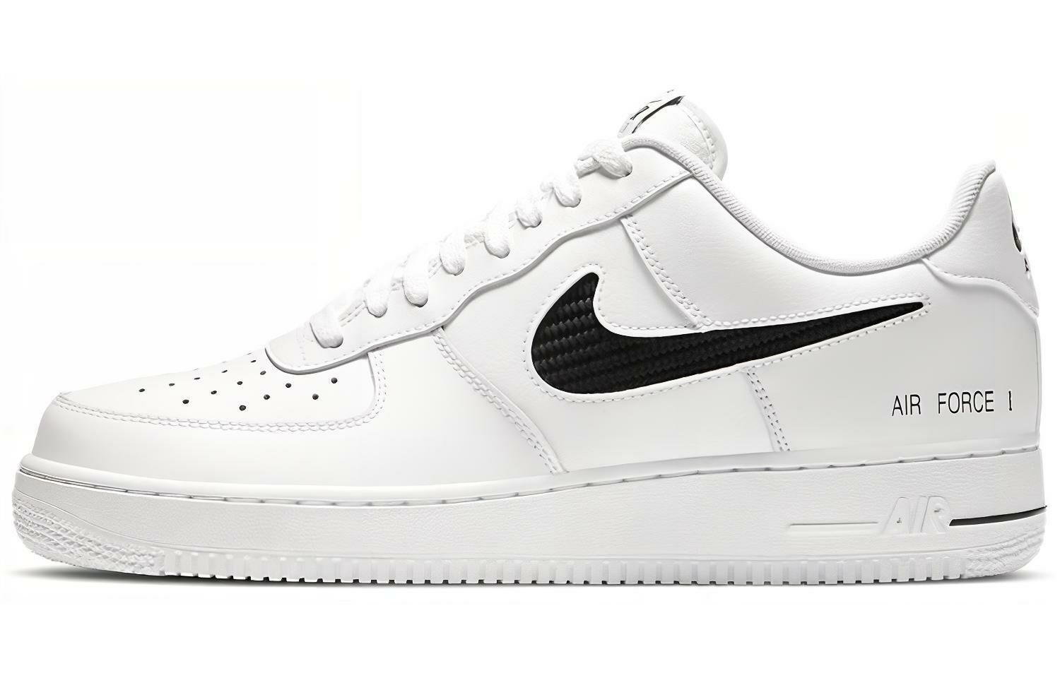 【代購】Nike Air Force 1 Low Cut Out Swoosh White Black