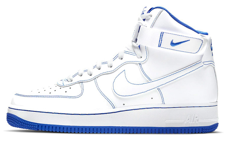 【代購】Nike Air Force 1 High White Royal Blue Contrast Stitch