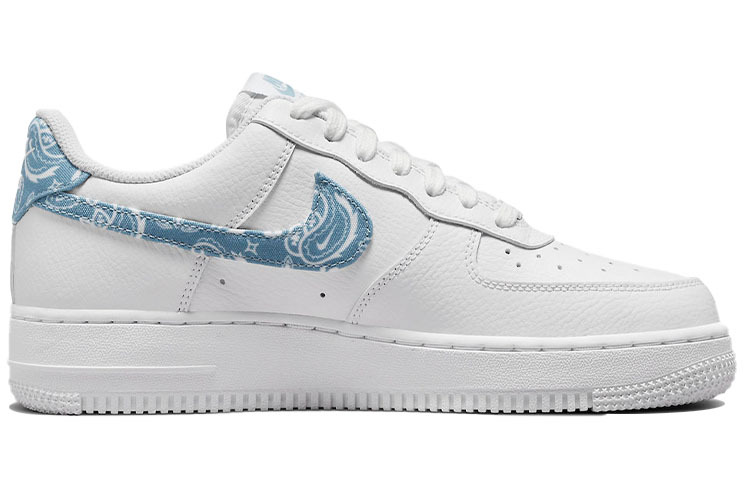 【代購】Nike Air Force 1 Low '07 Essential White Worn Blue Paisley Women's